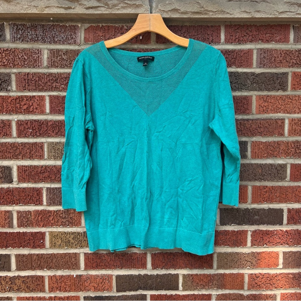 Banana Republic Teal Blue Green Pullover Sweater